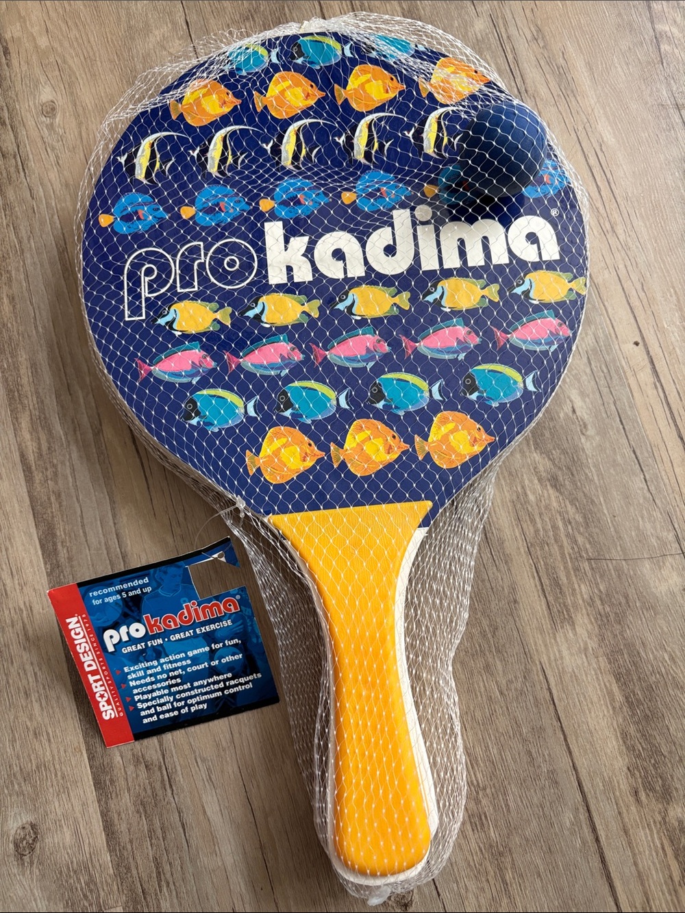 Pro Kadima Beach Paddle Set - Blue with Yellow Handle